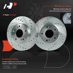 Front Drilled Brake Rotors & Ceramic Pads for Nissan Maxima (2000-2001)