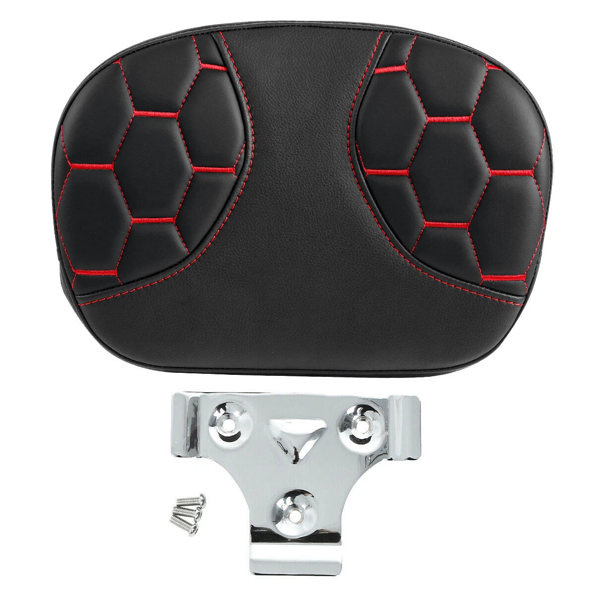 Sissy Bar Backrest Pad for Harley Touring Street Glide (2014–2023) Black Red