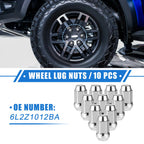 10 Pcs Wheel Lug Nuts for Ford Explorer, Lincoln MKS (1/2-20)