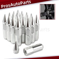 20X Wheel Lug Nuts M12x1.5 for Universal Tuner Vehicles (Silver)