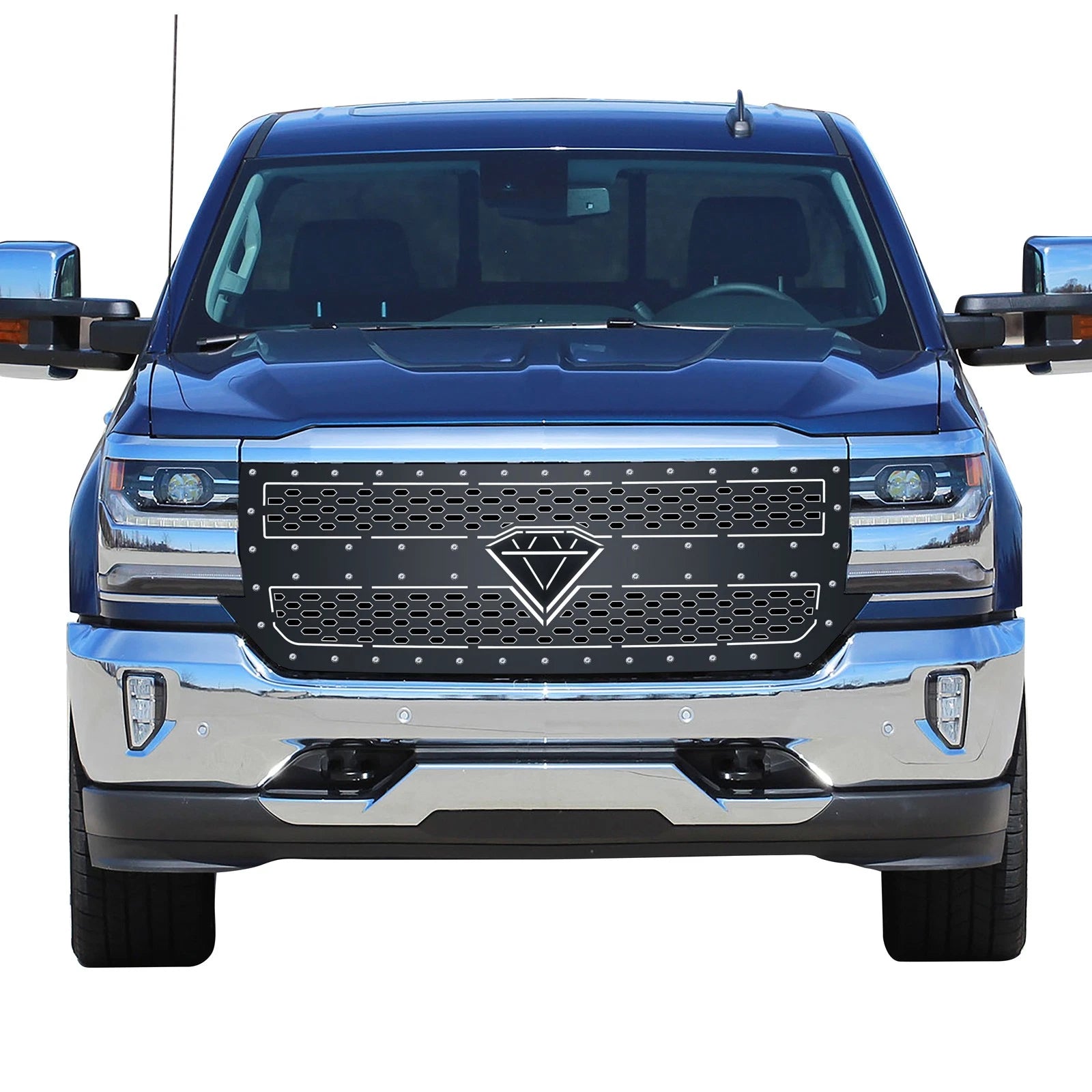 Black Laser Cut Grille for Chevy Silverado 1500 (2016-2019)