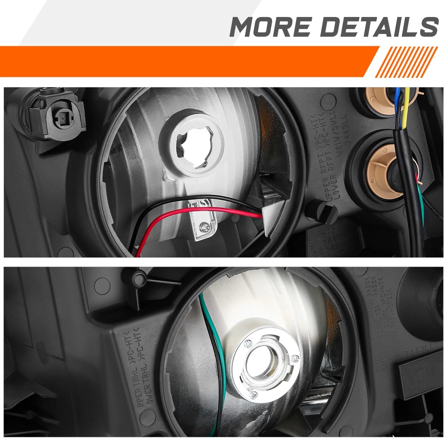 Headlight Lamp Replacement for Chevy Silverado (2014–2015) Chrome Housing
