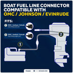 5/16-Inch Barb Female Fuel Line Quick Connector for OMC Johnson Evinrude (FO2885)