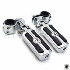 Footpegs Skull Foot Pegs for Harley Davidson Street Glide (2014–2023)