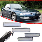 Set of 4 Clear Front Bumper LED Marker Signal Lights for Honda Prelude (1992–1996)