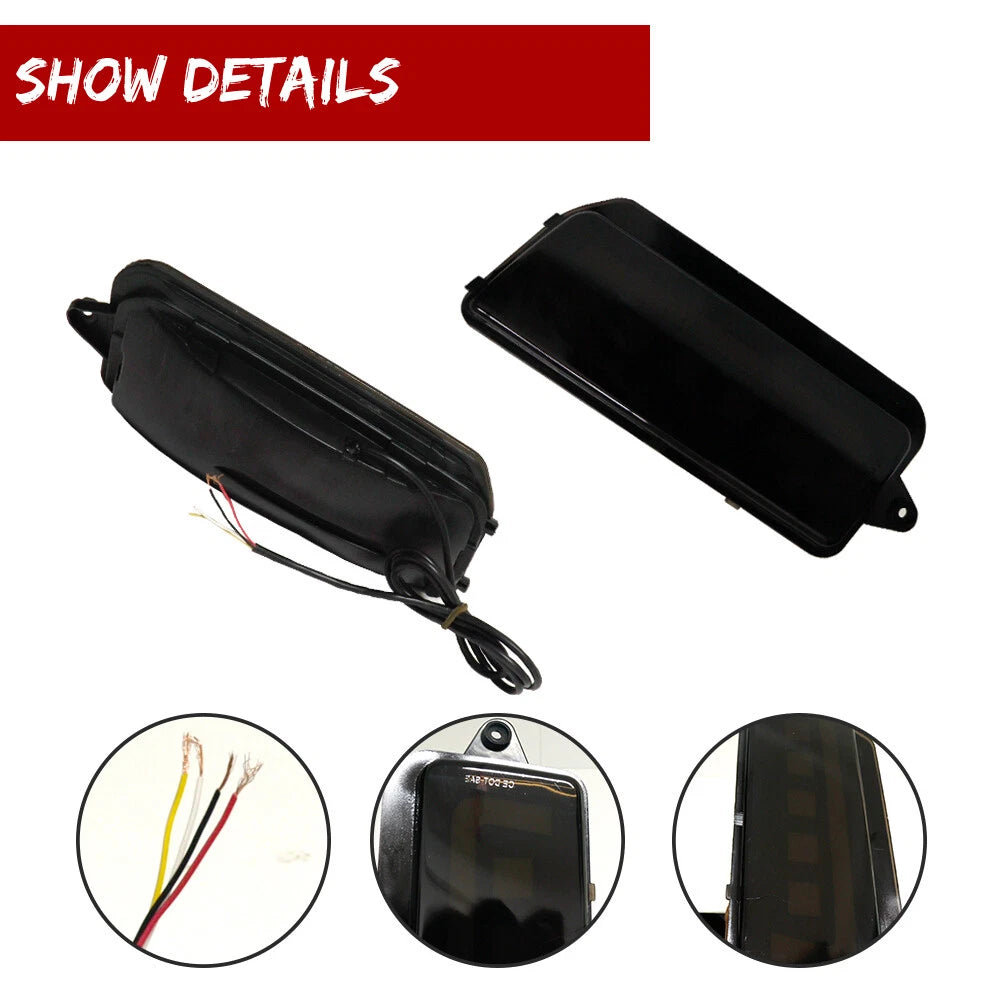 Set of Smoked Lens LED Bumper Brake Tail Lights for Jeep Grand Cherokee (2005–2010)