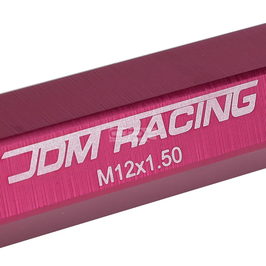 20 PCS Open End M12x1.5 90mm Tall Pink Aluminum Lug Nuts + Adapter
