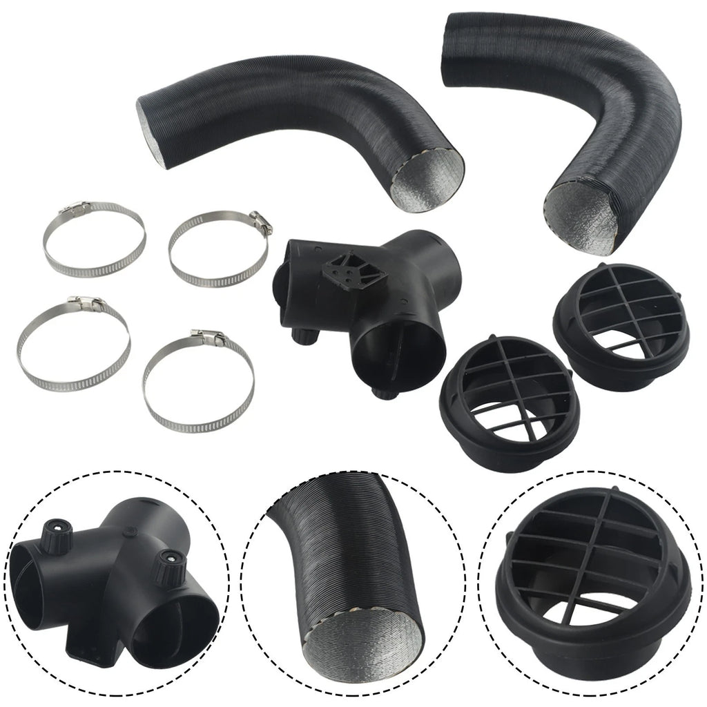 60mm Pipe Ducting Y Piece + Warm Air Outlet Vent for Diesel Heater