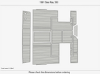 EVA Pads for Sea Ray 350 Boat (1991) - Swim Platform Cockpit Flooring Mat