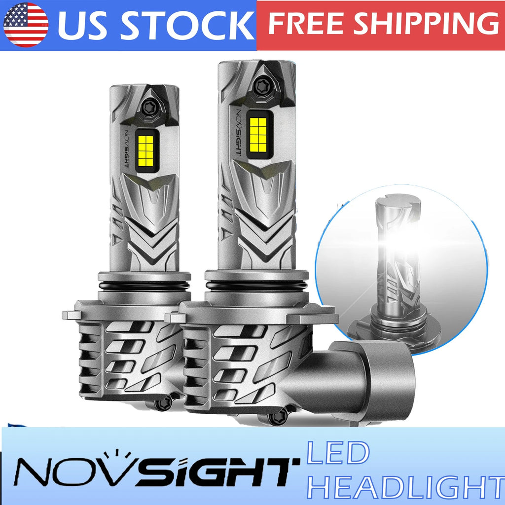 2X HB3 9005 LED Headlight Bulbs for High Low Beam (6500K, 24000LM)