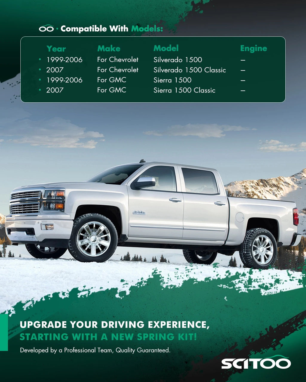 Rear Axle C-Notch & Flip 6" Drop Kit for Chevy GMC Silverado 1500 (1999–2006)