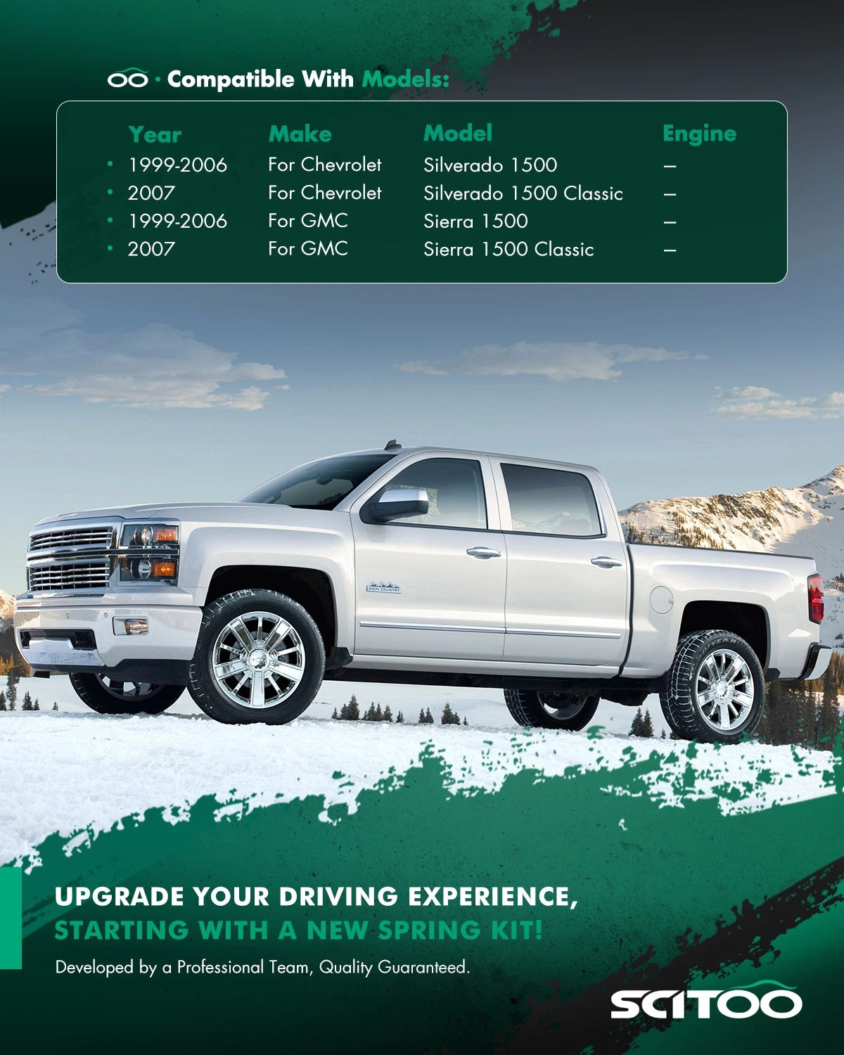 Rear Axle C-Notch & Flip 6" Drop Kit for Chevy GMC Silverado 1500 (1999–2006)