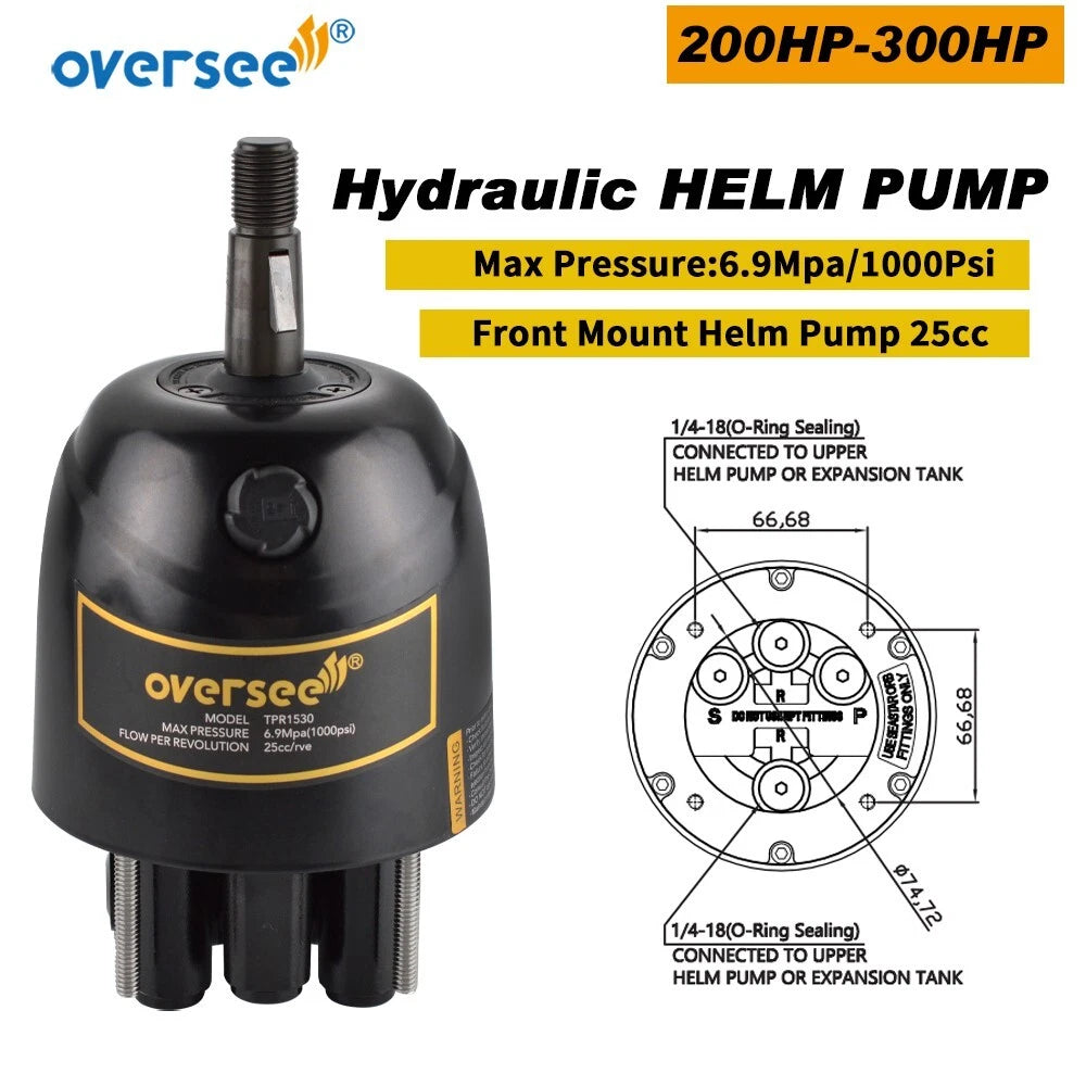 Hydraulic Helm Outboard Steering Pump for MAX P 300HP (25CC, 6.9Mpa)