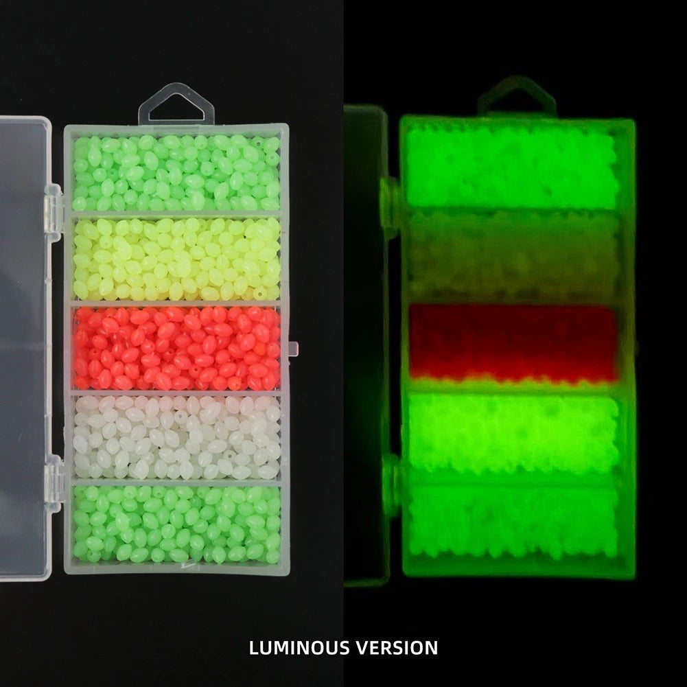 Set of 1000 Glow in the Dark Fishing Beads 3x4mm Plastic Lure Bait