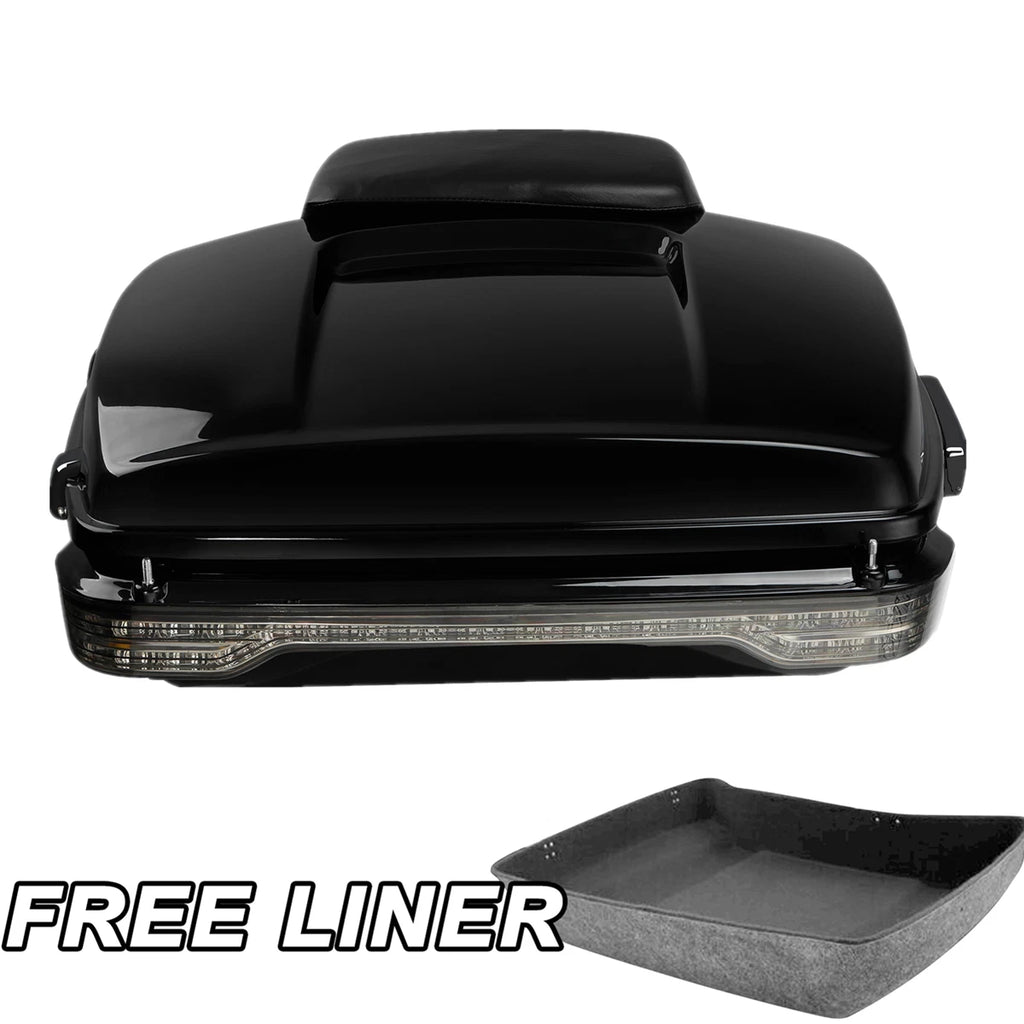 Chopped Trunk Backrest Pad & LED Tail Light for Harley Road Glide (2014–2025)