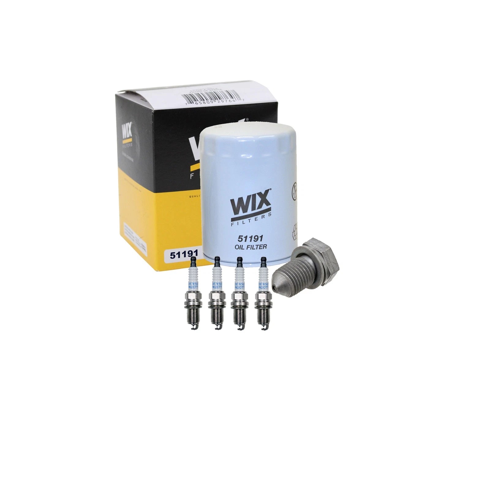 Wix Engine Oil Filter & Denso 4 Platinum Spark Plugs for Audi A4 Quattro (1996–2001)