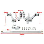 Chrome Aluminum Footrest Pedal Bracket Set for Harley V-Rod Muscle (2002-2017)
