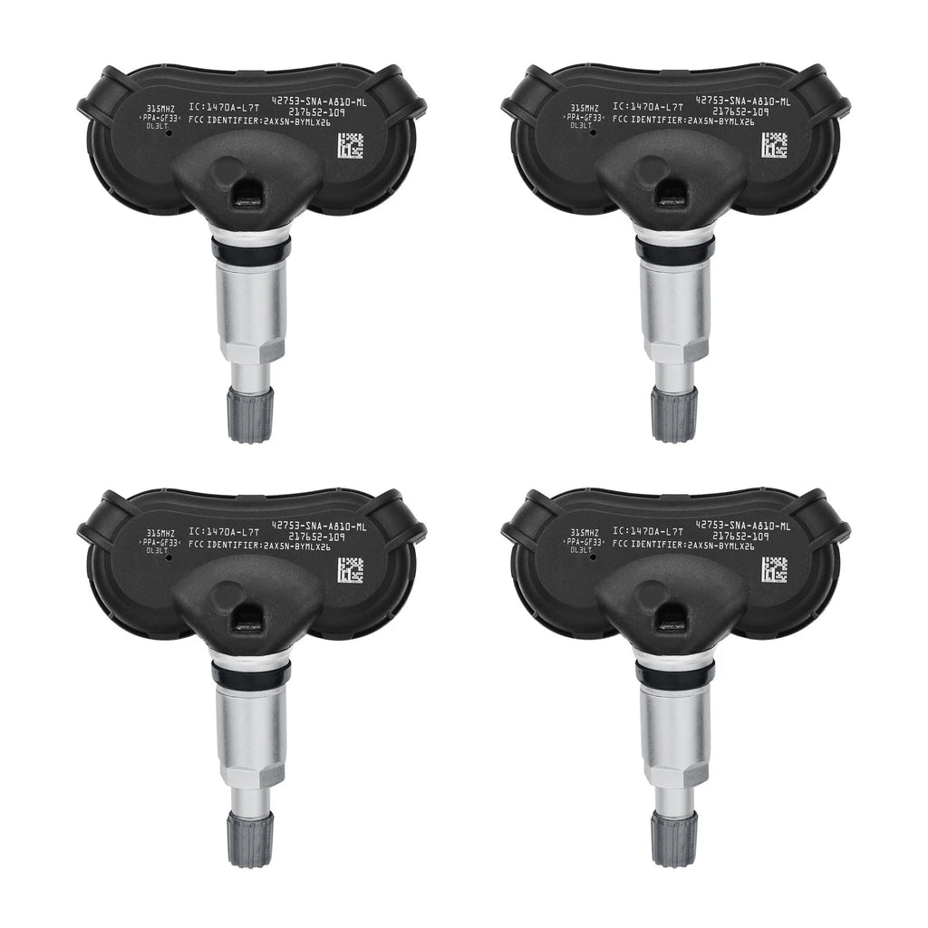 4PCS Tire Pressure Sensor TPMS for Acura CSX 2.0L and Honda Civic (2013–2015)