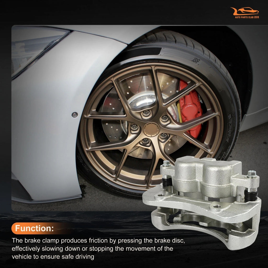 Front Pair Brake Calipers with Bracket for GMC Canyon Chevrolet Colorado (2004–2008)