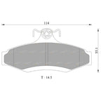 Rear Disc Brake Pads Set for Mitsubishi Verada (1996-2005)