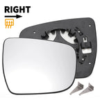 Right Side Heated White Mirror Glass for Nissan Juke (2014–2020)