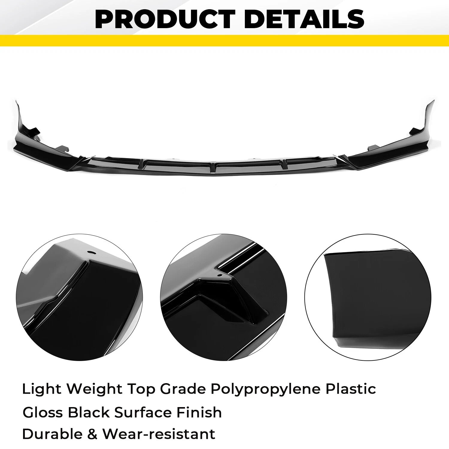 Front Bumper Lip Spoiler Splitter for Honda Accord Sport (2018–2020)