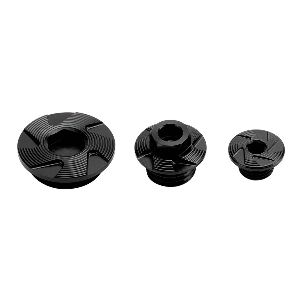 Black Billet Engine Plug Kit for Honda CRF250R CRF450R CRF450X (2002–2020)
