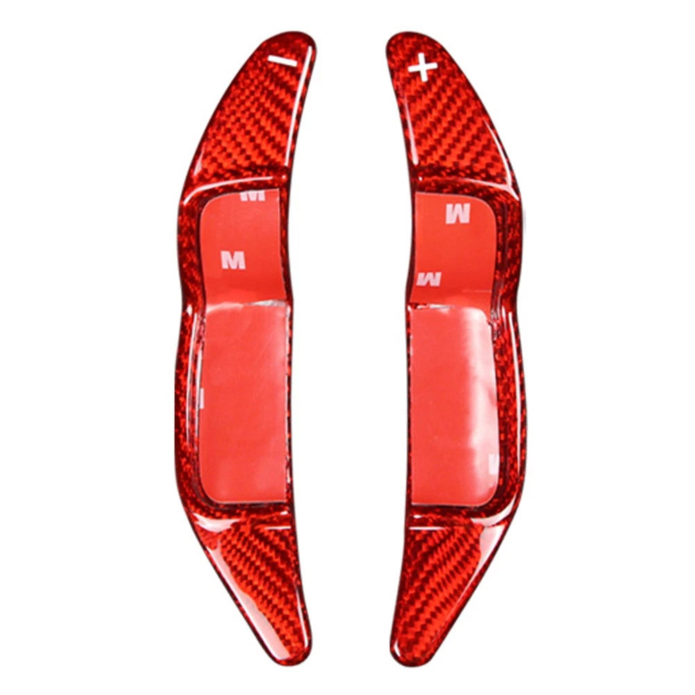 2X Steering Wheel Shift Paddle for Mini R55 R56 R57 R58 R59 R60 (2007–2014) Carbon Fiber Red
