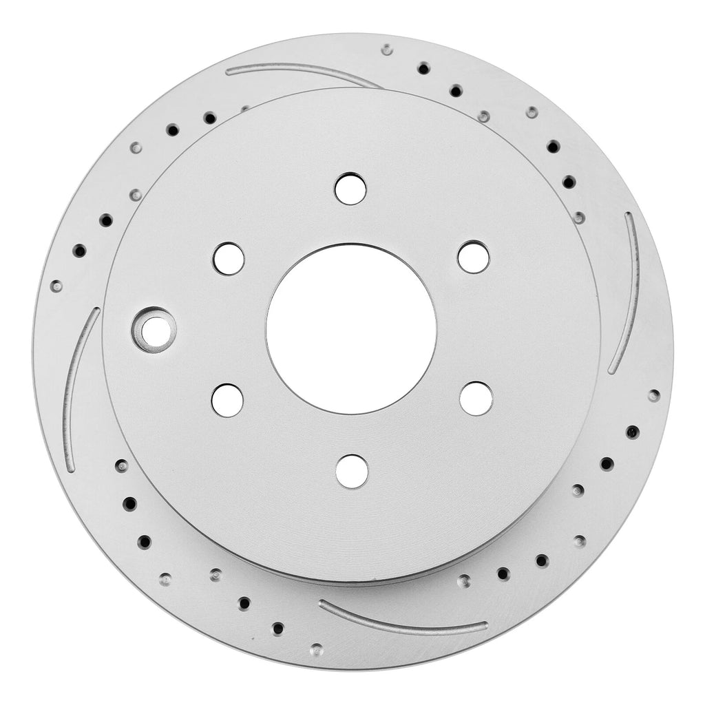 Set of 2 Rear Brake Drilled Rotors & Ceramic Pads for Nissan Frontier (2005–2023)