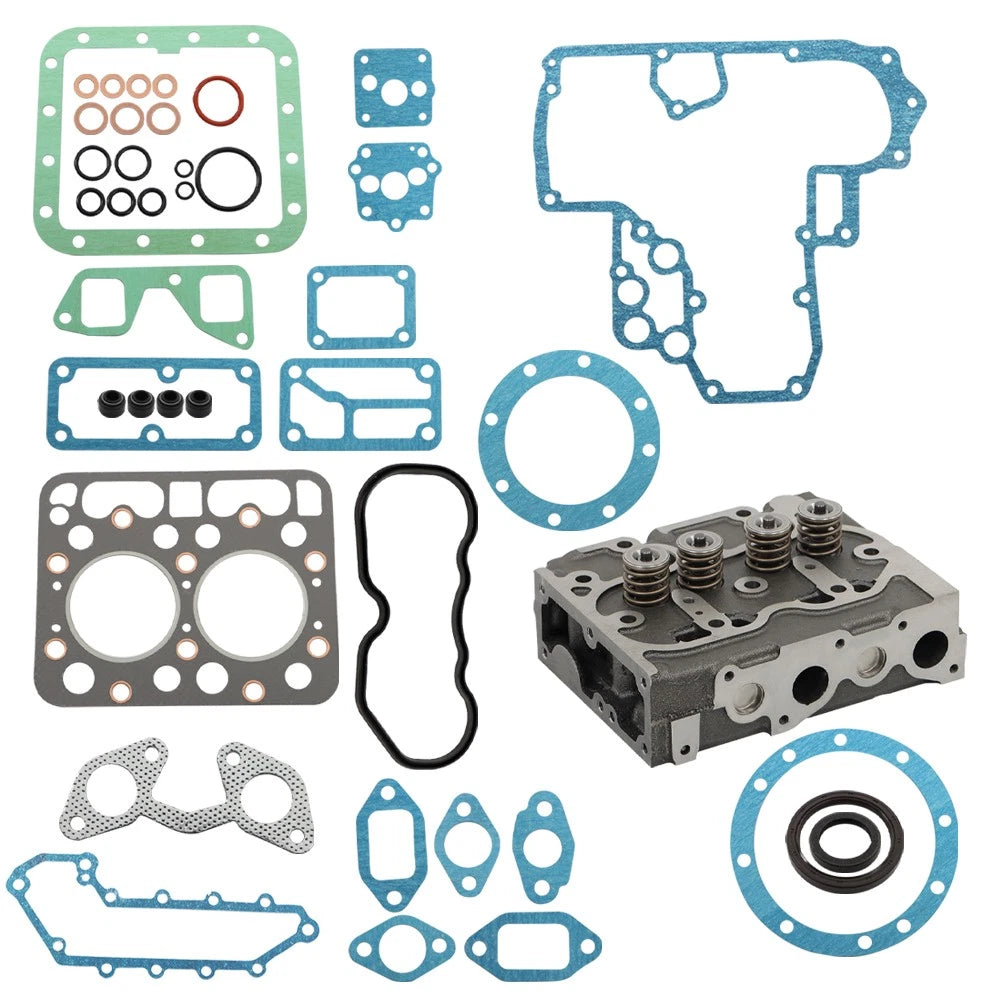 Complete Cylinder Head Assembly & Gasket Set for Kubota Engine
