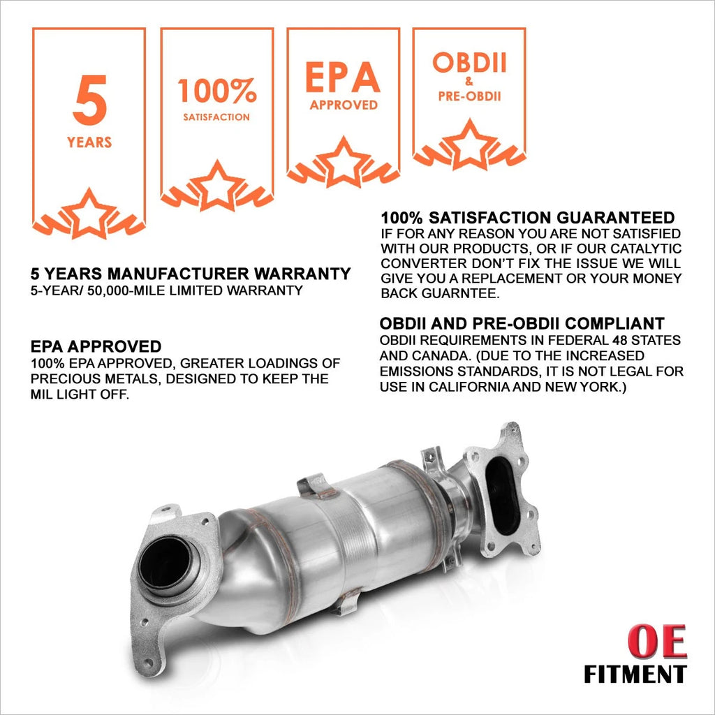 Front Exhaust Manifold Catalytic Converter + Gasket for Honda Civic (2006–2011)