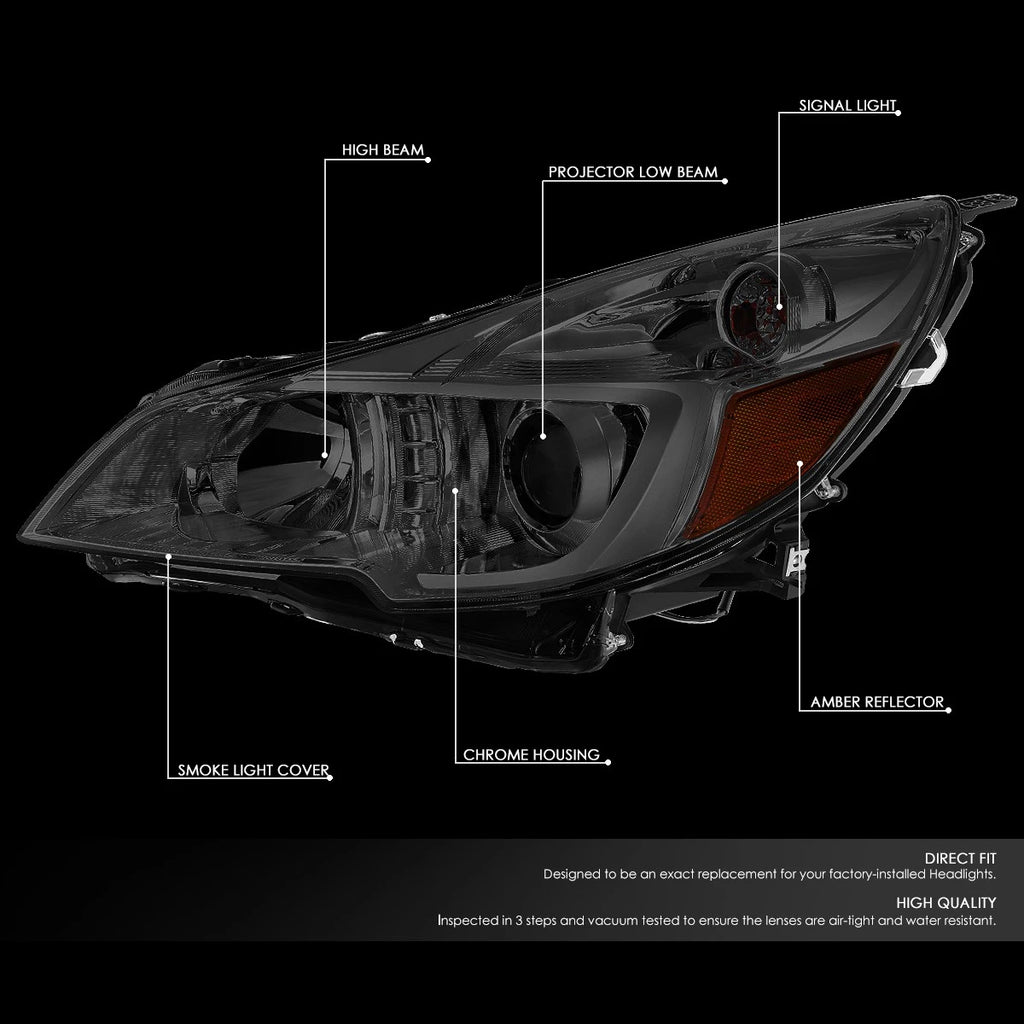 Smoked Amber Signal Projector Headlights for Subaru Outback/Legacy (2010–2014)
