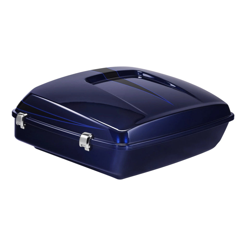 Chopped Tour Trunk Pad for Harley Touring (2014–2023) Zephyr Blue/Black Sunglo
