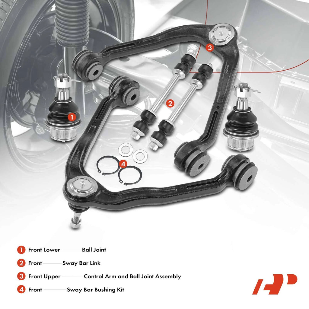 8x Front Control Arm Ball Joint Sway Bar for Chevy Express 1500 (2003â2014)