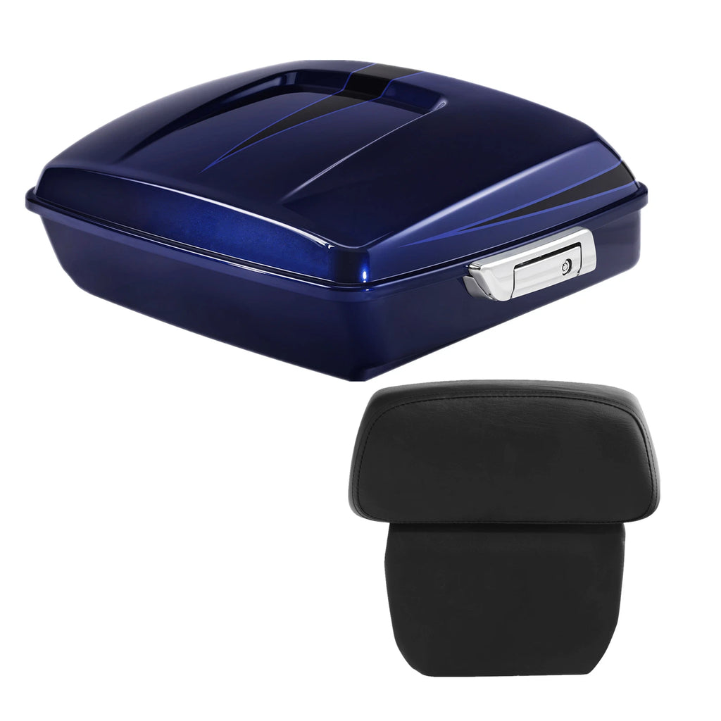 Chopped Trunk Backrest for Harley Street Glide (2014–Present) Zephyr Blue/Black