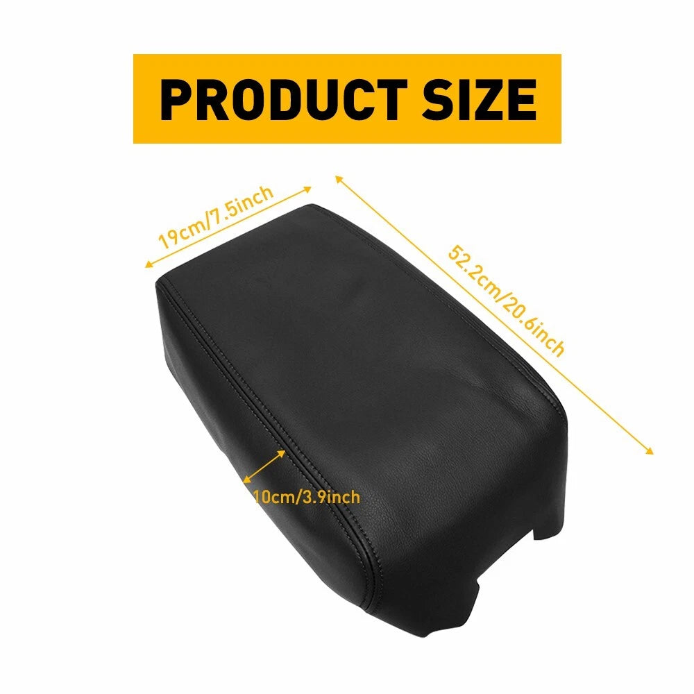 Center Console Lid Armrest Cover for Nissan Maxima (2009-2014) Black Leather