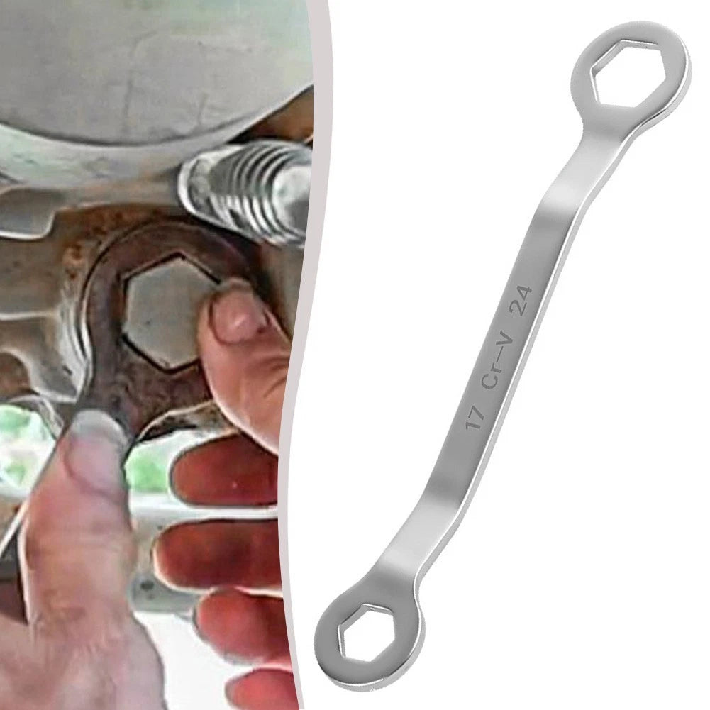 Oil Drain Wrench Tool Set for Motorcycles 17mm & 24mm