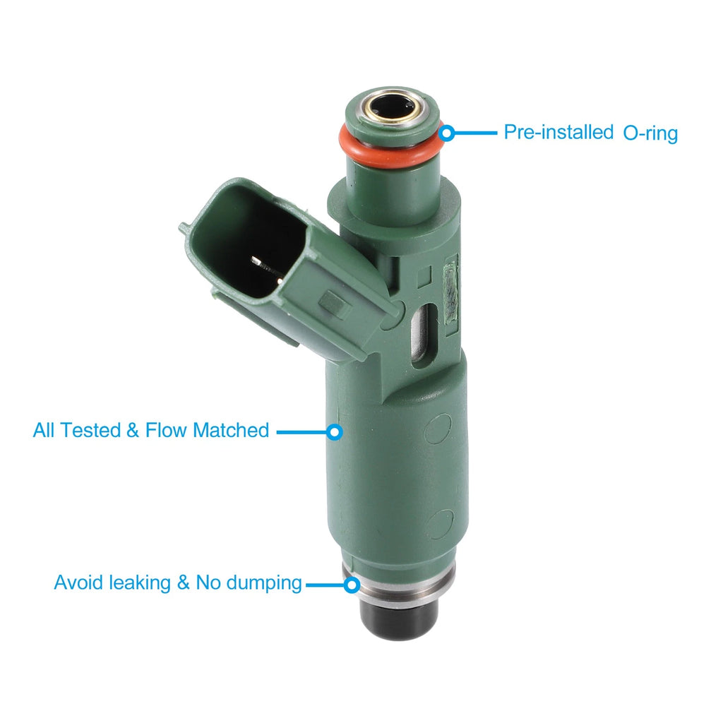 Set of 4 Fuel Injectors 23250-22040 195500-3660 for Toyota Corolla (1999–2006)
