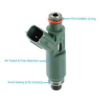 Set of 4 Fuel Injectors 23250-22040 195500-3660 for Toyota Corolla (1999–2006)