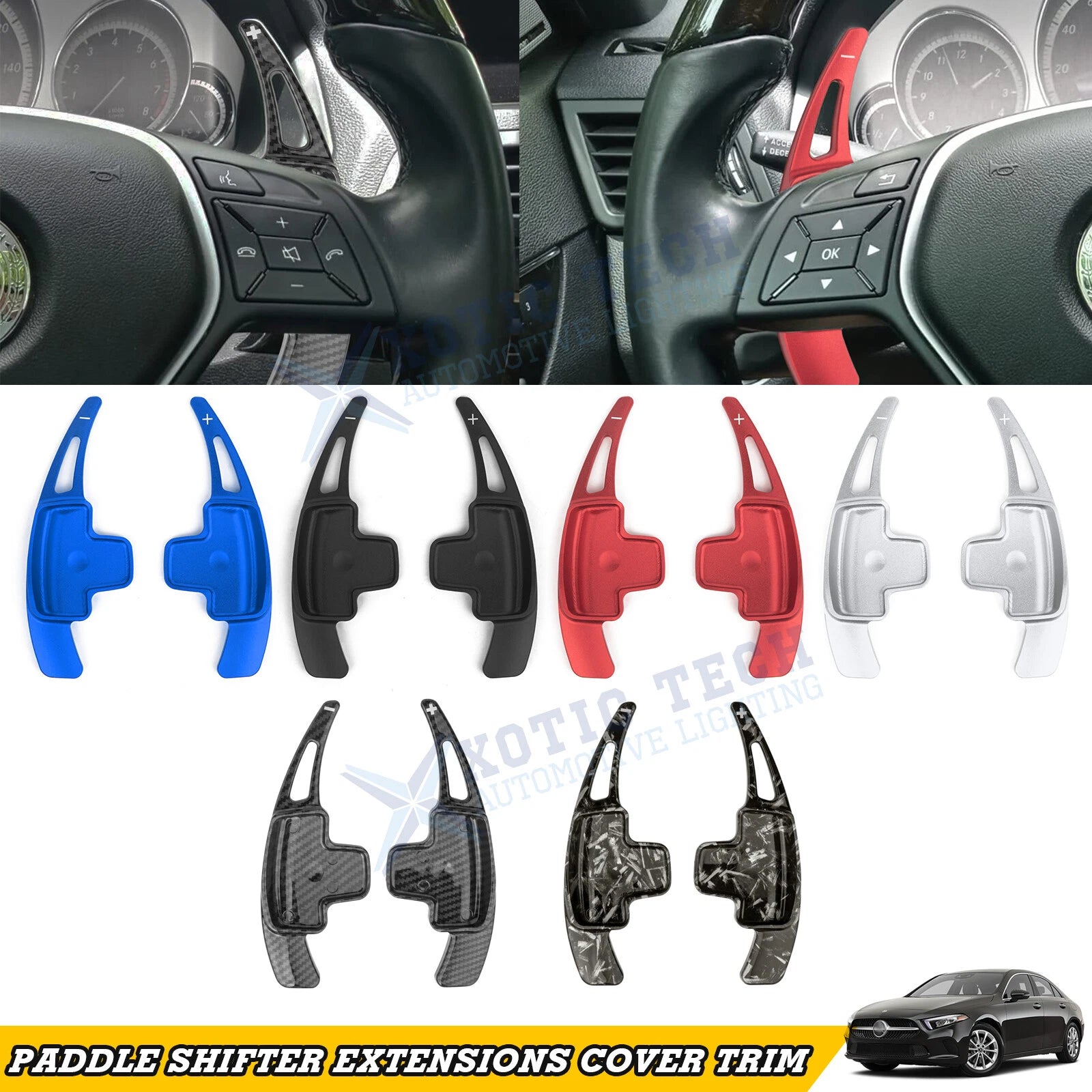 Alloy Paddle Shifter Extension Accessories for Mercedes-Benz C E GLA CLA (2015–2025)