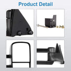 Manual Extending Towing Mirrors for Chevy GMC C/K 1500 2500 3500