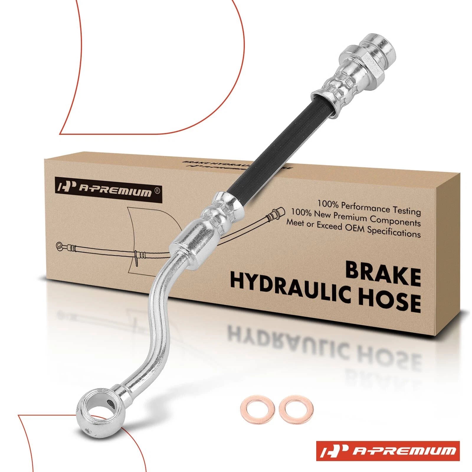 Rear Left Outer Brake Hydraulic Hose for Kia Forte (2010–2013) Forte5 (2012–2013)