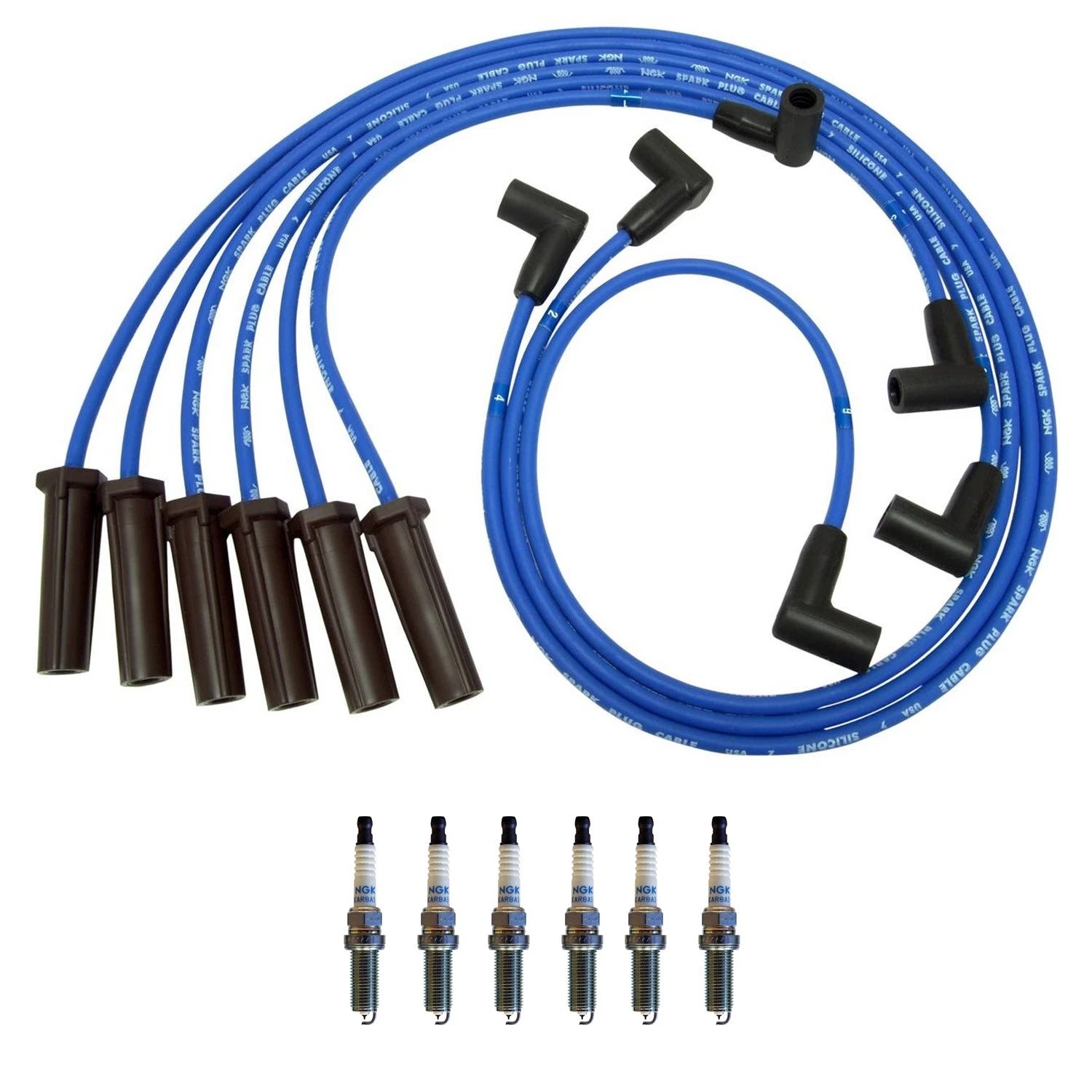 NGK Wire Set & Bosch 6 Platinum Spark Plugs for Impala Monte Carlo (1994–2005)