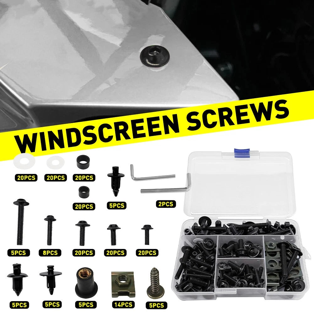194pcs Aluminum Fairing Bolts for Yamaha YZF R6 R1 R6S YZF600R FZ6/R