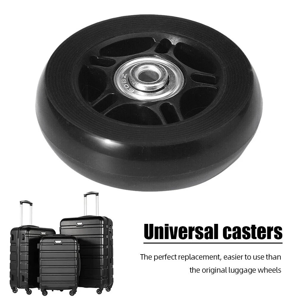Trolley Wheel Kit 64mm x 24mm with Screws & Spacers for
