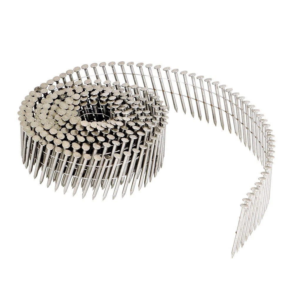3600 Pcs Ring Shank Stainless Steel Siding Nails 15 Degree Coil