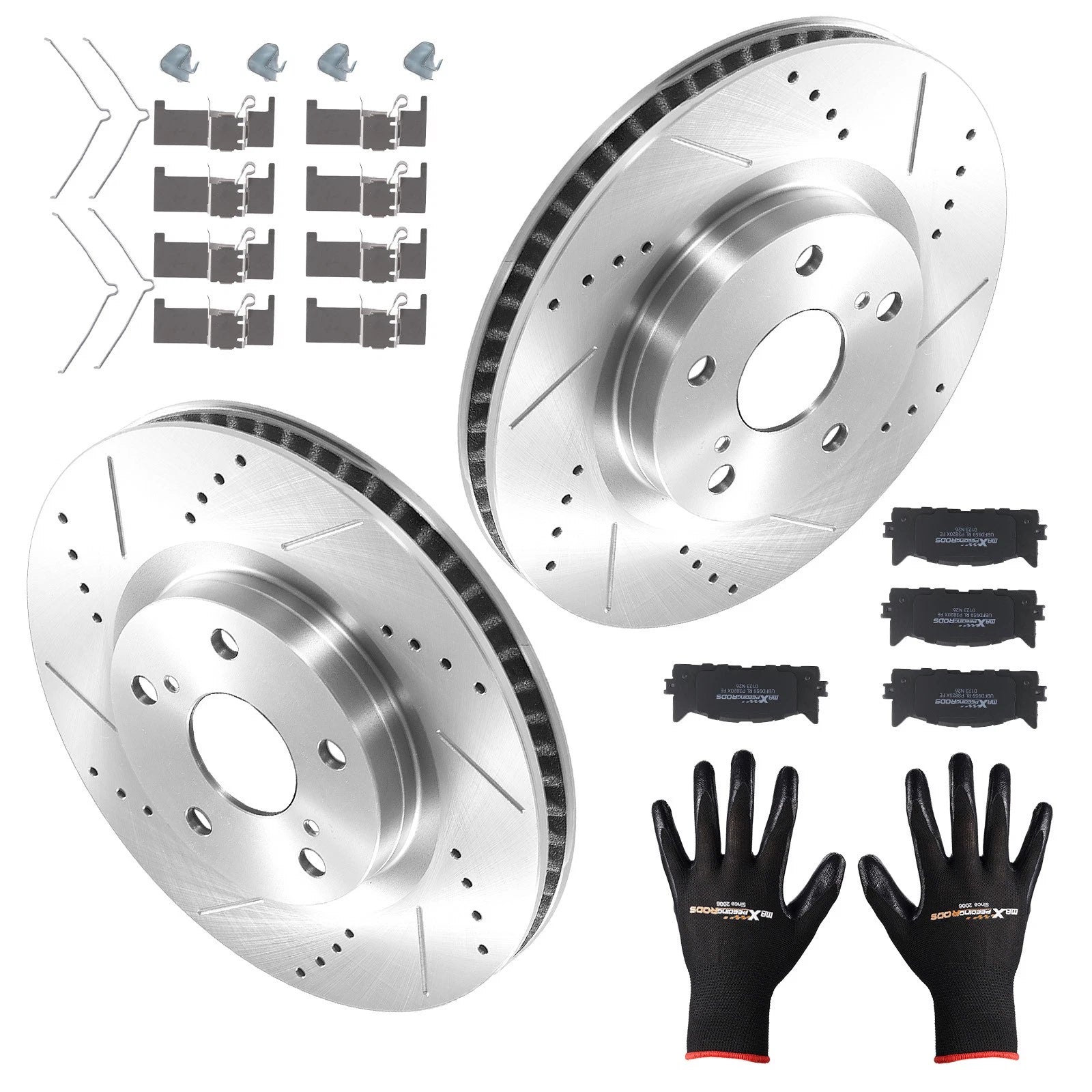Front Brake Rotors & Pads Set for Toyota Avalon Camry/Lexus ES300h ES350 (2013–2020)