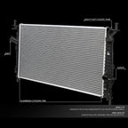 Aluminum Core Replacement Radiator for Mazda 3 2.0L/2.3L Turbo (2004–2009) DPI-2696