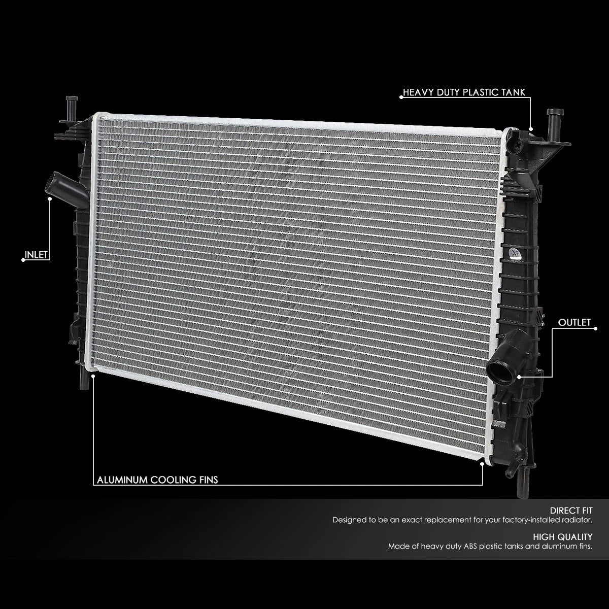 Aluminum Core Replacement Radiator for Mazda 3 2.0L/2.3L Turbo (2004–2009) DPI-2696