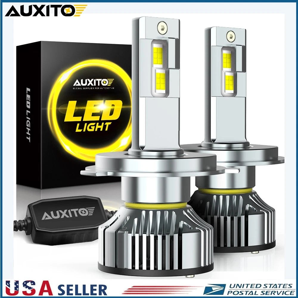 2X LED Headlight Bulbs for H4 9003 (80000LM, High/Low Beam)